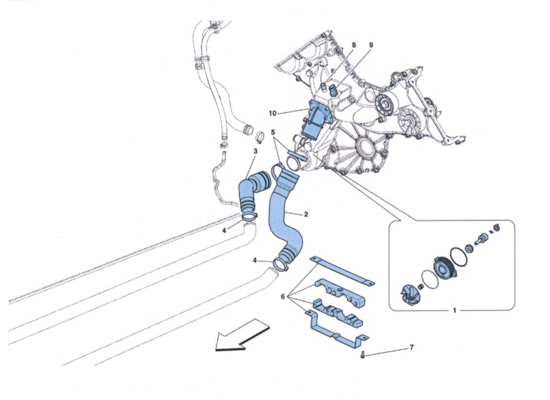 a part diagram from the Ferrari 458 parts catalogue