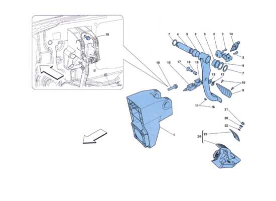 a part diagram from the Ferrari 458 parts catalogue