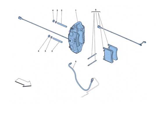 a part diagram from the Ferrari 458 Challenge parts catalogue