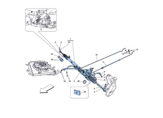 a part diagram from the Ferrari 458 parts catalogue