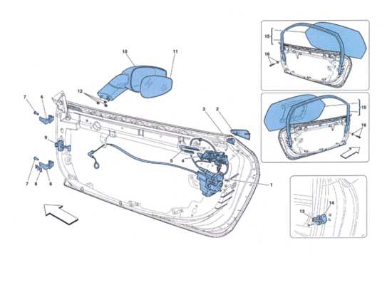 a part diagram from the Ferrari 458 Challenge parts catalogue