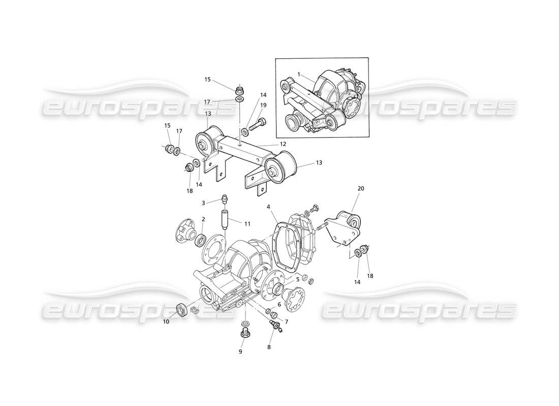 Maserati QTP V6 Evoluzione Differential External Parts Parts Diagram