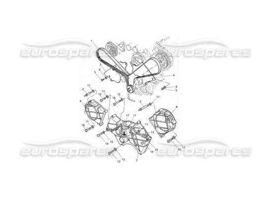 a part diagram from the Maserati QTP V6 Evoluzione parts catalogue