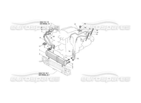 a part diagram from the Maserati Quattroporte (1996-2001) parts catalogue