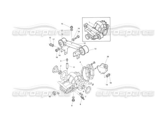 a part diagram from the Maserati Quattroporte (1996-2001) parts catalogue