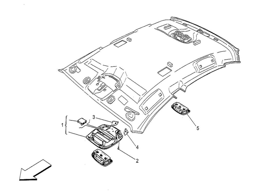 Maserati QTP. V8 3.8 530bhp 2014 INTERNAL VEHICLE DEVICES Part Diagram