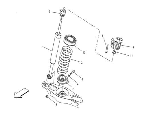 a part diagram from the Maserati Quattroporte M156 (2014 onwards) parts catalogue