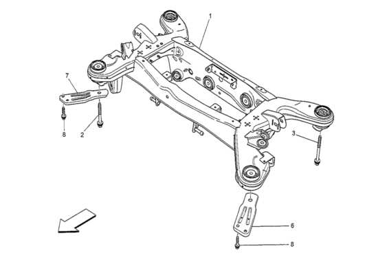 a part diagram from the Maserati Quattroporte M156 (2014 onwards) parts catalogue