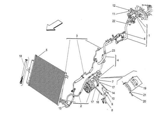 a part diagram from the Maserati Quattroporte M156 (2014 onwards) parts catalogue