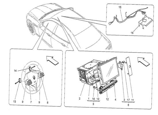 a part diagram from the Maserati QTP. V8 3.8 530bhp 2014 parts catalogue