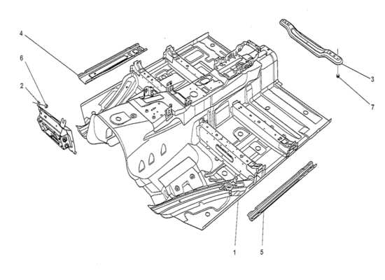 a part diagram from the Maserati Quattroporte M156 (2014 onwards) parts catalogue