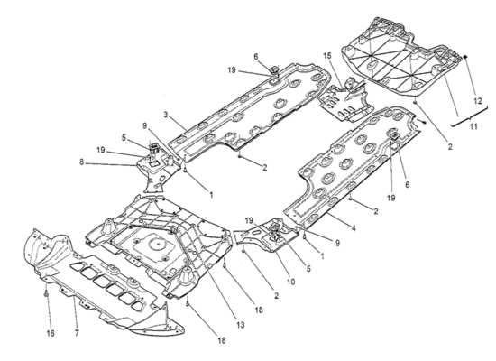 a part diagram from the Maserati Quattroporte M156 (2014 onwards) parts catalogue