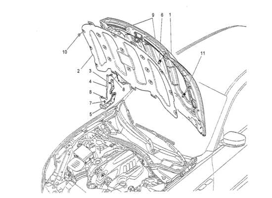 a part diagram from the Maserati Quattroporte M156 (2014 onwards) parts catalogue