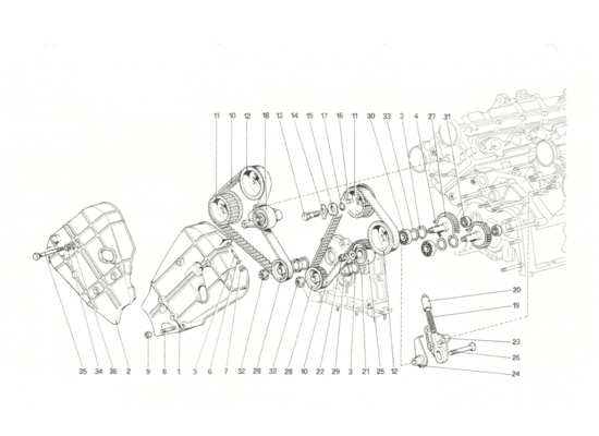 a part diagram from the Ferrari 208 GTB GTS parts catalogue