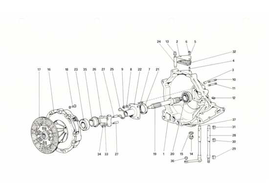 a part diagram from the Ferrari 208 GTB GTS parts catalogue