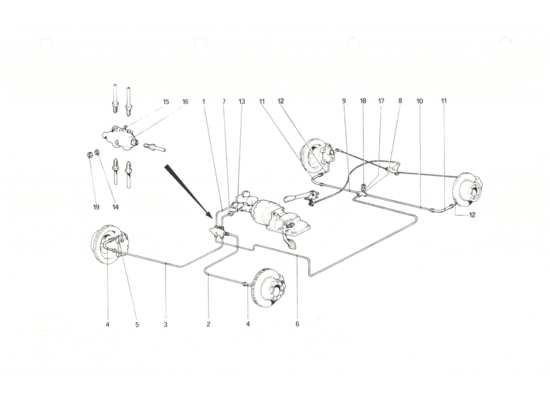 a part diagram from the Ferrari 208 GTB GTS parts catalogue