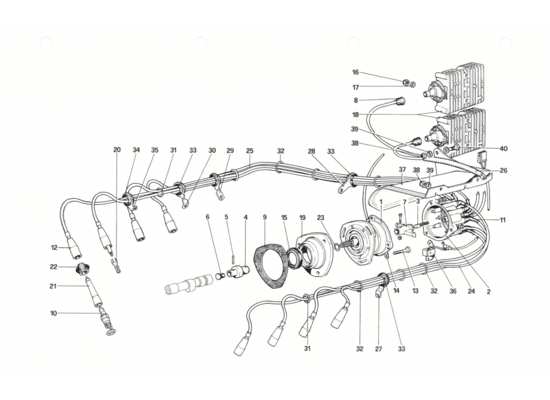 a part diagram from the Ferrari 208 GTB GTS parts catalogue