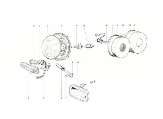 a part diagram from the Ferrari 208 parts catalogue