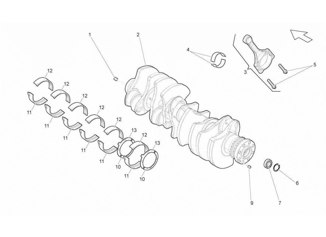 Lamborghini Gallardo STS II SC CRANKSHAFT - CONNECTING ROD Parts Diagram