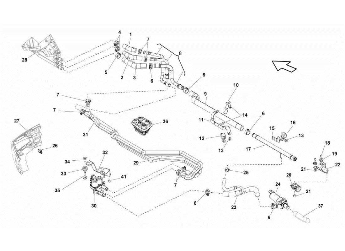 Lamborghini Gallardo STS II SC air conditioning system Part Diagram