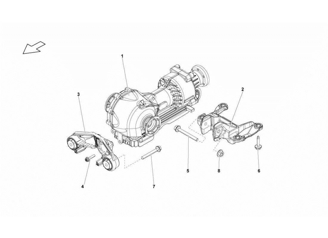 Lamborghini Gallardo STS II SC Front Differential Assembly Parts Diagram