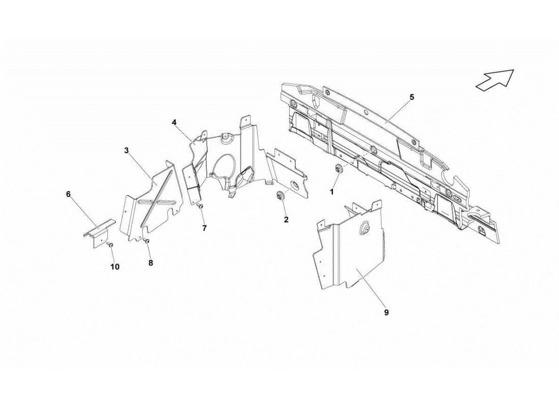 Lamborghini Gallardo STS II SC HEAT SHIELD Parts Diagram