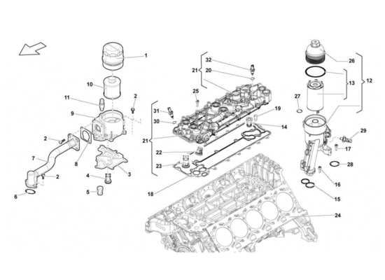 a part diagram from the Lamborghini Gallardo STS II SC parts catalogue