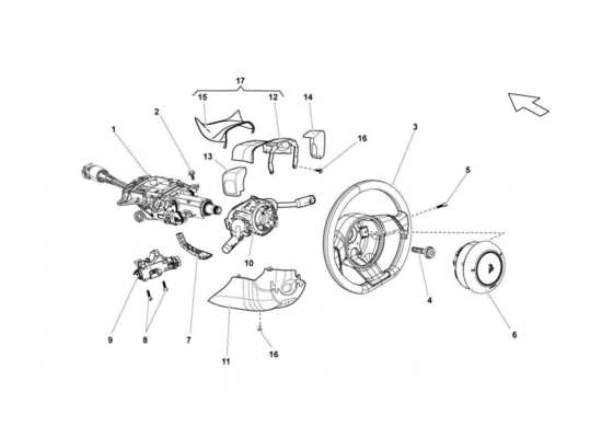 a part diagram from the Lamborghini Gallardo STS II SC parts catalogue