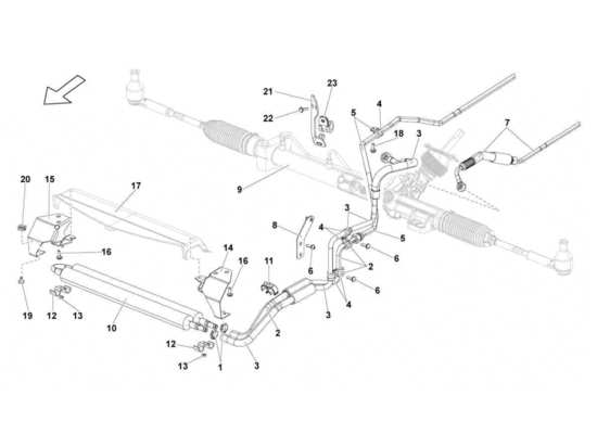 a part diagram from the Lamborghini Gallardo parts catalogue