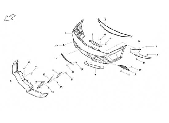 a part diagram from the Lamborghini Gallardo STS II SC parts catalogue