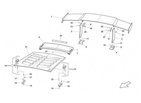 a part diagram from the Lamborghini Gallardo STS II SC parts catalogue