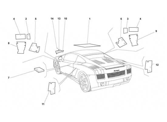 a part diagram from the Lamborghini Gallardo STS II SC parts catalogue