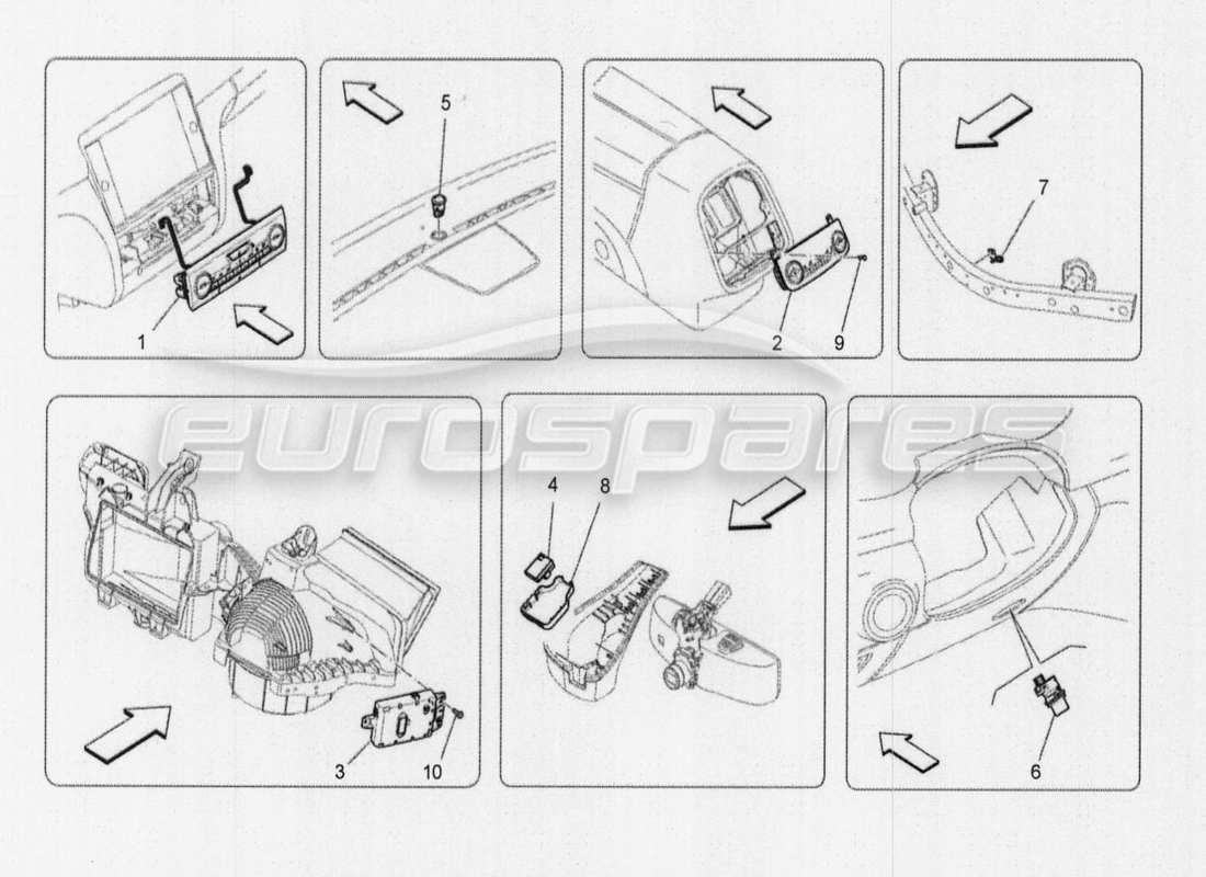 Maserati QTP. V8 3.8 530bhp Auto 2015 dashboard devices Part Diagram