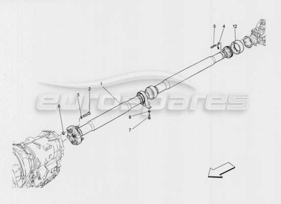 a part diagram from the Maserati Quattroporte M156 (2014 onwards) parts catalogue