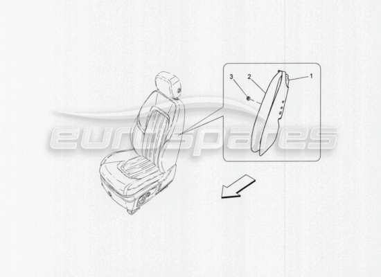 a part diagram from the Maserati Quattroporte M156 (2014 onwards) parts catalogue