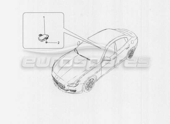 a part diagram from the Maserati Quattroporte M156 (2014 onwards) parts catalogue