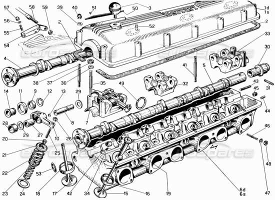 a part diagram from the Ferrari 330 GT 2+2 parts catalogue