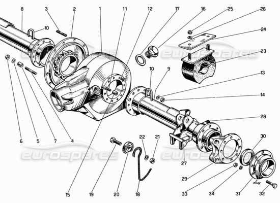 a part diagram from the Ferrari 330 and 365 parts catalogue