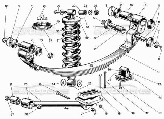 a part diagram from the Ferrari 330 and 365 parts catalogue