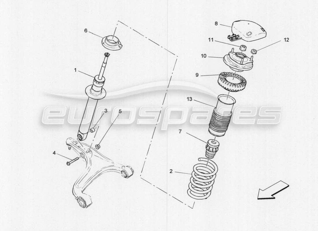 Maserati QTP. V8 3.8 530bhp 2014 Auto front shock absorber devices Part Diagram