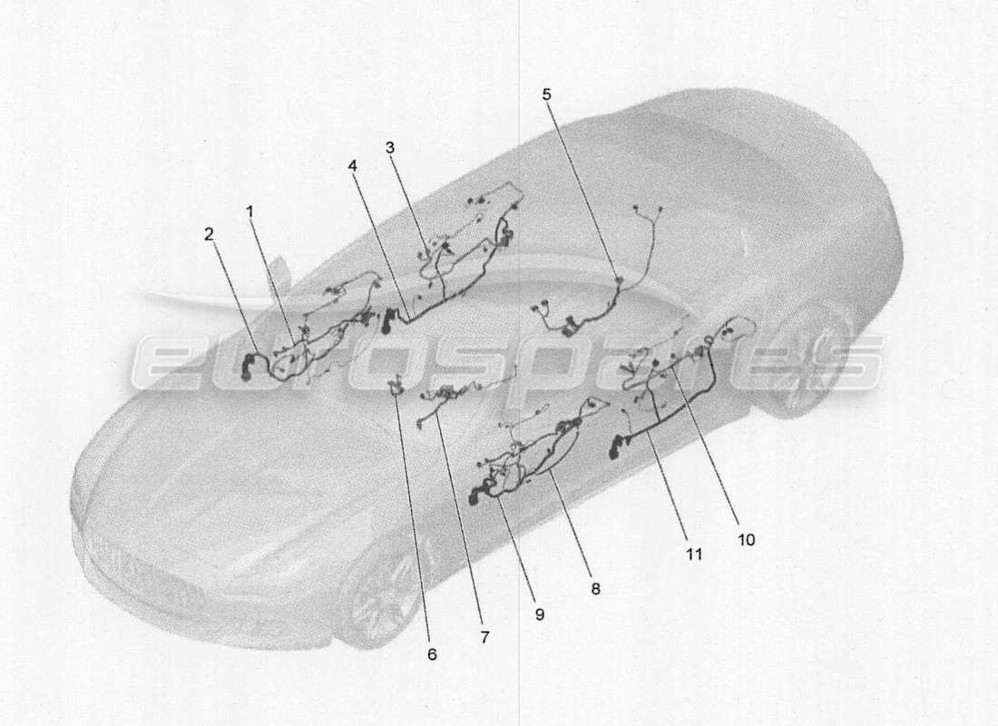 Maserati QTP. V8 3.8 530bhp 2014 Auto main wiring Part Diagram