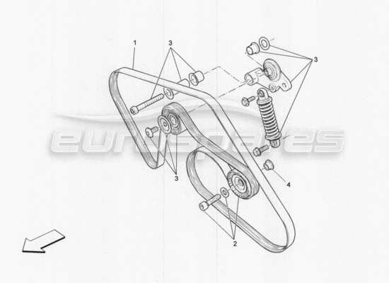 a part diagram from the Maserati Quattroporte M156 (2014 onwards) parts catalogue