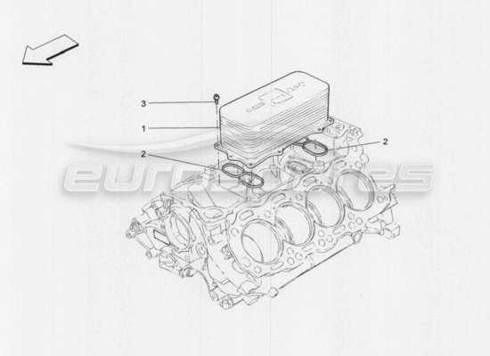 a part diagram from the Maserati Quattroporte M156 (2014 onwards) parts catalogue