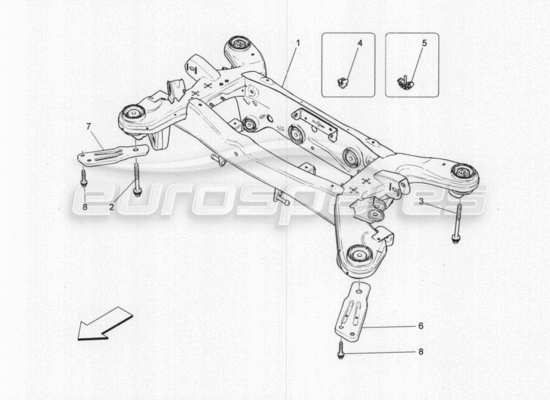 a part diagram from the Maserati Quattroporte M156 (2014 onwards) parts catalogue