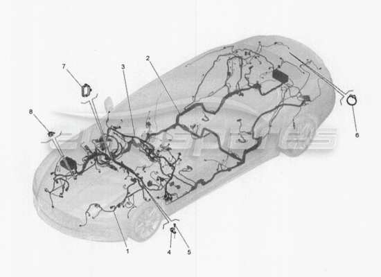 a part diagram from the Maserati QTP. V8 3.8 530bhp 2014 Auto parts catalogue