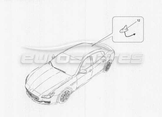 a part diagram from the Maserati Quattroporte M156 (2014 onwards) parts catalogue