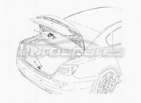 a part diagram from the Maserati Quattroporte M156 (2014 onwards) parts catalogue