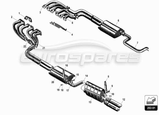 a part diagram from the Lamborghini 350 GT parts catalogue