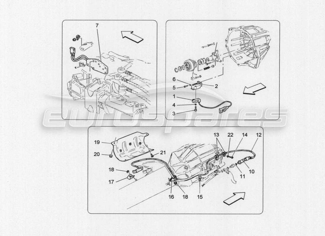 Maserati GranTurismo Special Edition Electronic Clutch Control Part Diagram