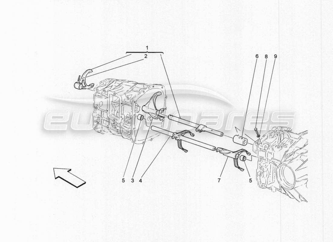 Maserati GranTurismo Special Edition Inner Controls Part Diagram